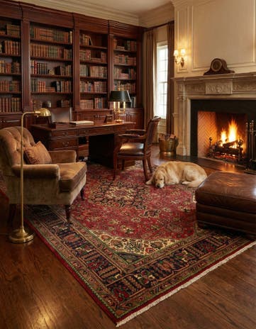 6' 7 x 9' 5 Hand Knotted Tabriz Persian Wool Rug