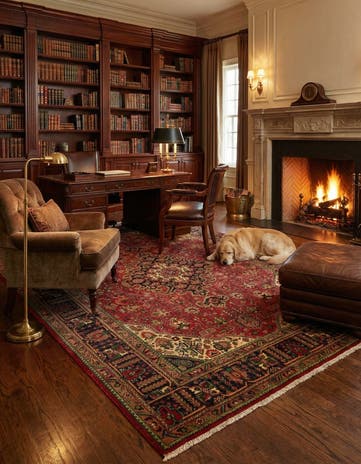 6' 7 x 9' 5 Hand Knotted Tabriz Persian Wool Rug