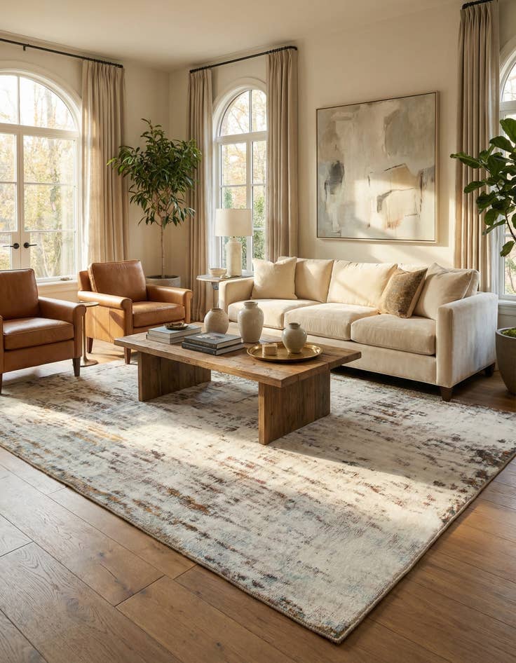 Detail image of  6' 2 x 9' 2  Hand Knotted Ultra Vintage Persian Wool Rug