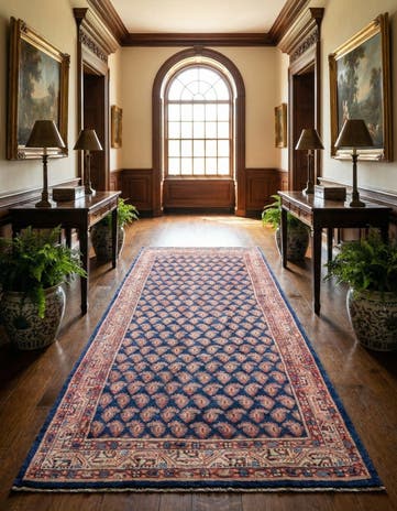 4' 5 x 10' 7 Farahan Wool Runner Rug