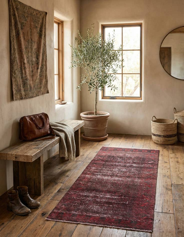 Detail image of  3' x 5' 8  Hand Knotted Ultra Vintage Persian Wool Rug