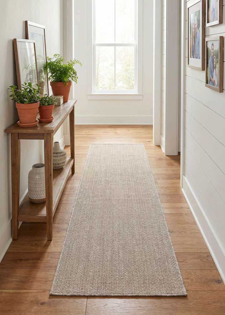 2' 7 x 10' Easy-Clean Solid Indoor / Outdoor Runner Rug