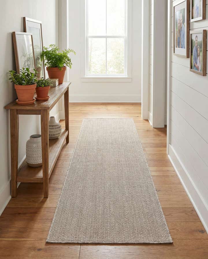 2' 7 x 10' Easy-Clean Solid Indoor / Outdoor Runner Rug