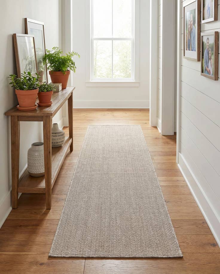 Detail image of 2' 7 x 10' Easy-Clean Solid Indoor / Outdoor Runner Rug
