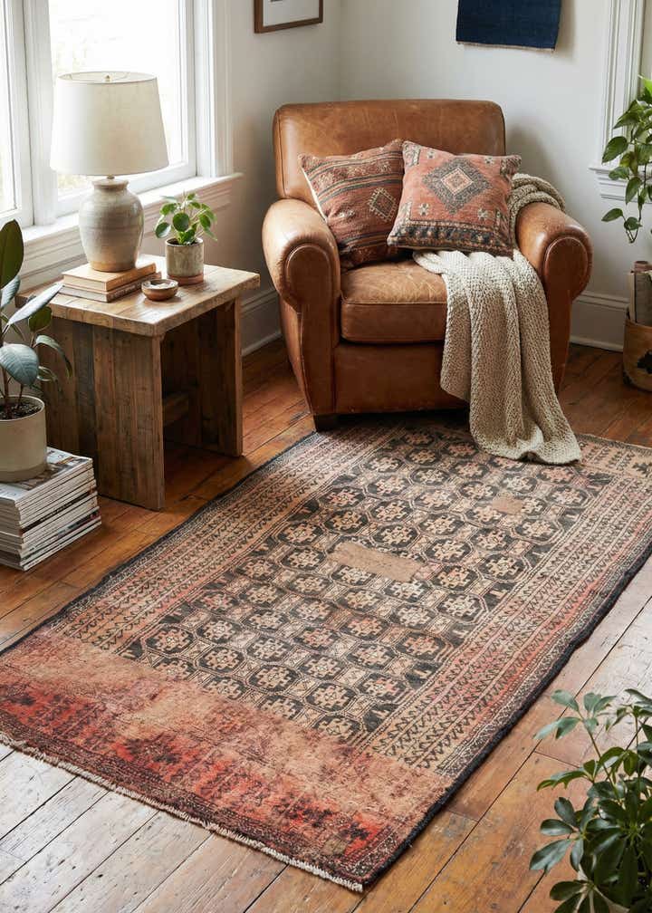 2' 9 x 5' 4 Hand Knotted Ultra Vintage Persian Wool Rug