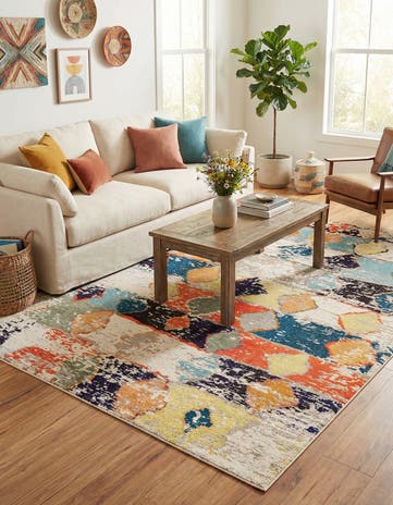 9' x 12' Washable Vivid Rug
