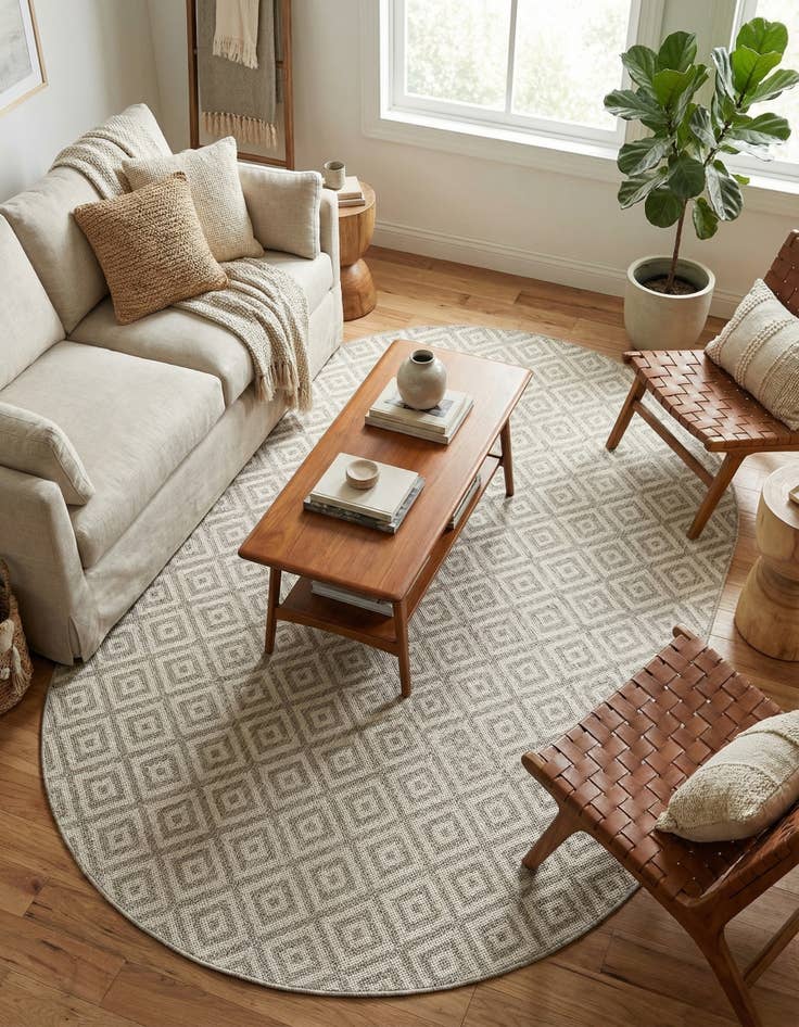 Detail image of 5' 3 x 8'  Washable Jill Zarin Costa Rica Indoor / Outdoor Oval Rug