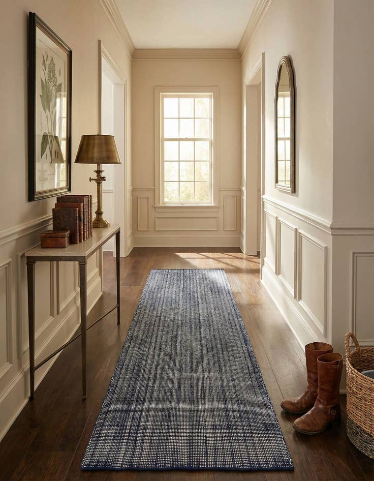 Detail image of 2' 7 x 13' 1  Hand Woven Jill Zarin English Manor Farmhouse Wool Runner Rug