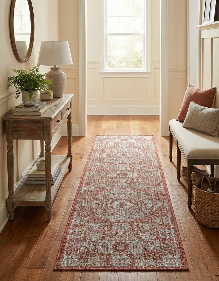 Detail image of  2' x 8'  Washable Traditional Indoor / Outdoor Runner Rug