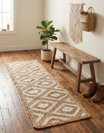 1' 2 x 6' 1 Handmade Braided Jute Table Runner Rug