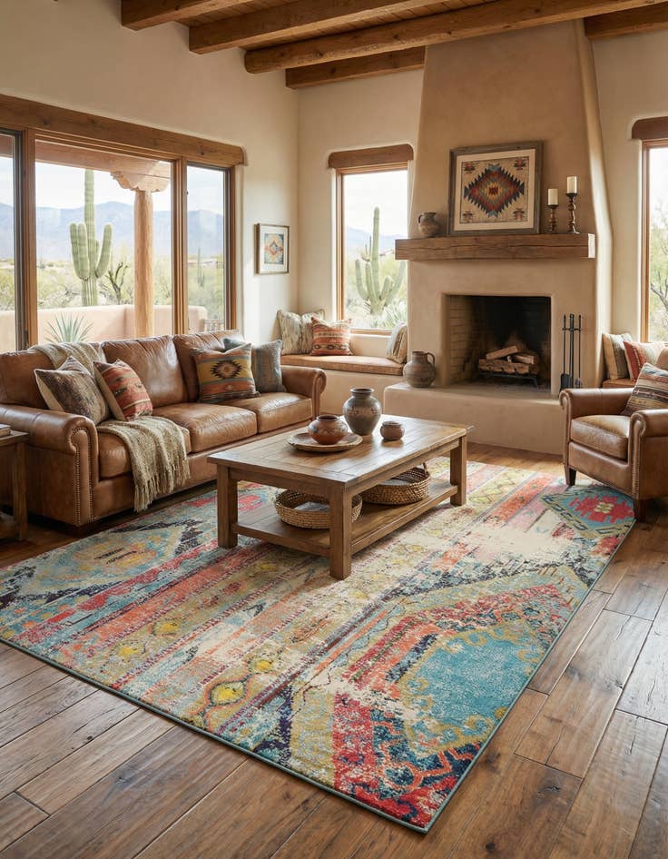 Detail image of  10' 6 x 16' 5  Washable Mesa Rug