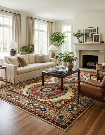 6' 6 x 9' 6 Hand Knotted Kazak Rug