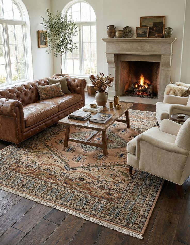 Detail image of 7' 4 x 9' 10  Hand Knotted Shiraz Wool Rug