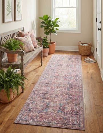 2' 7 x 14' Washable Nostalgia Runner Rug