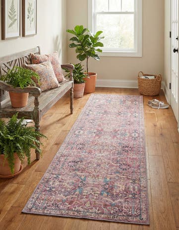 2' 7 x 14' Washable Nostalgia Runner Rug
