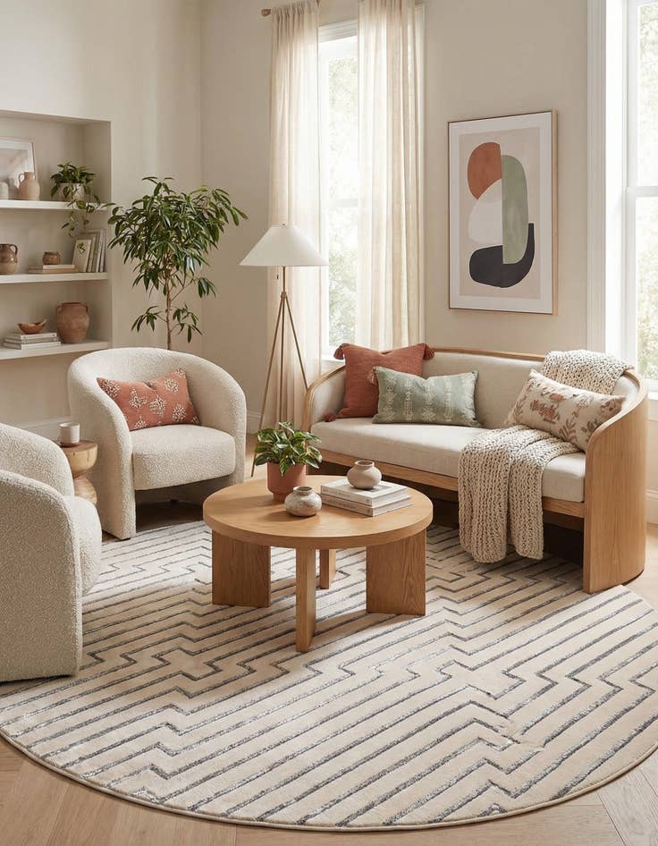 Detail image of 10' x 10' Vogue Geo Round Rug