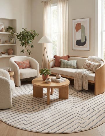 10' x 10' Vogue Geo Round Rug