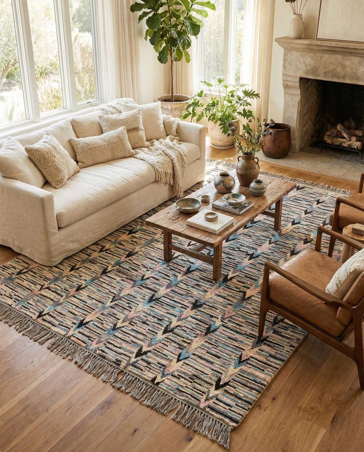 Detail image of 8' 9 x 10' 5 Hand Knotted Moroccan Wool Rug
