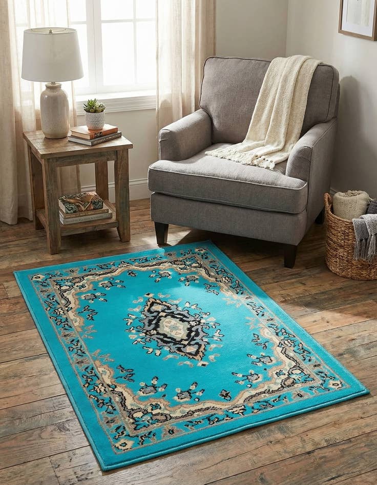 Detail image of 2' x 3' Mashad Design Rug