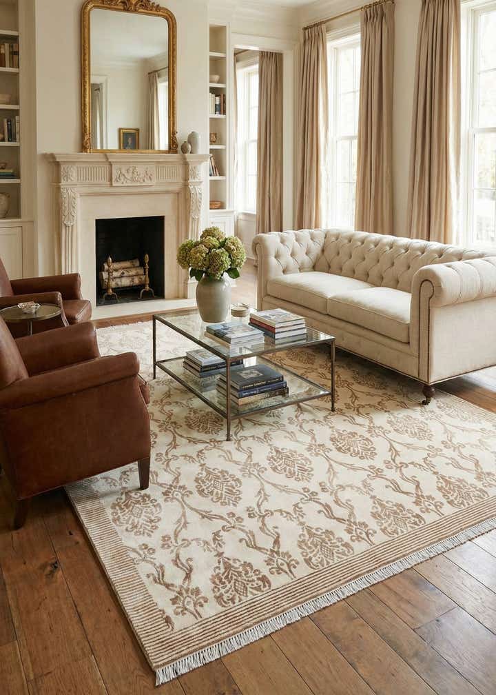 6' 8 x 10' Hand Knotted Darya Wool Rug