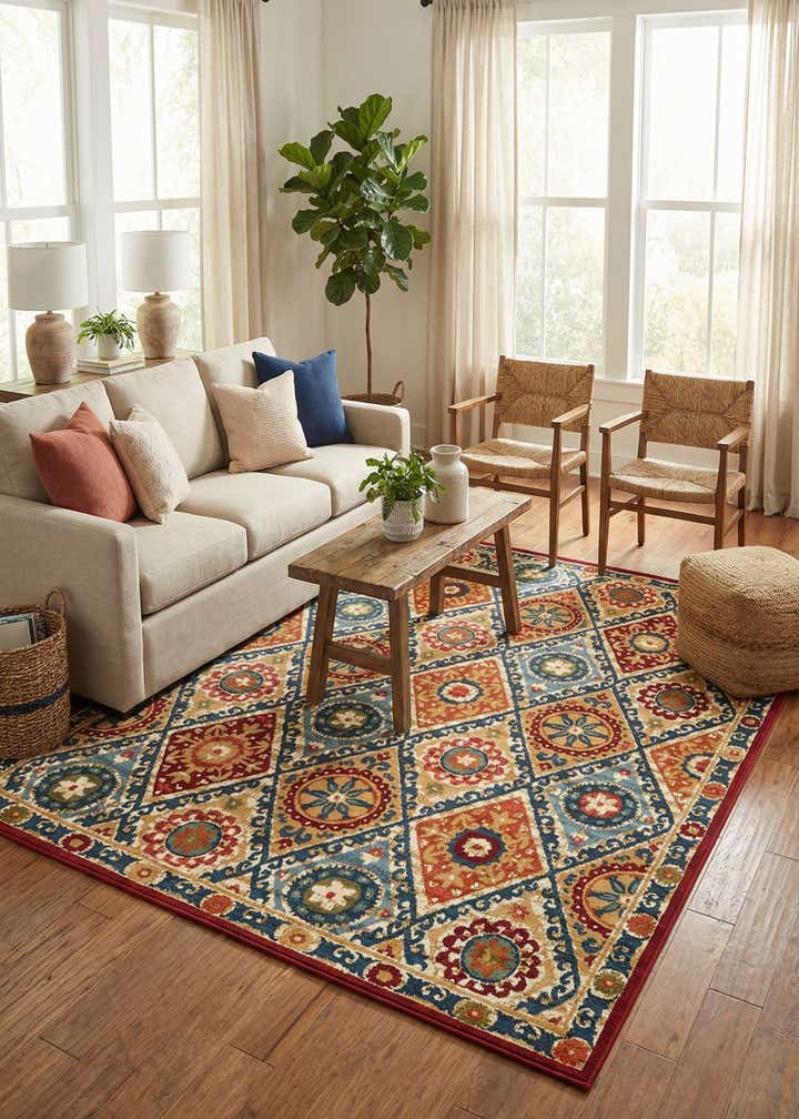 7' 10 x 10' Easy-Clean Modern Indoor / Outdoor Rug