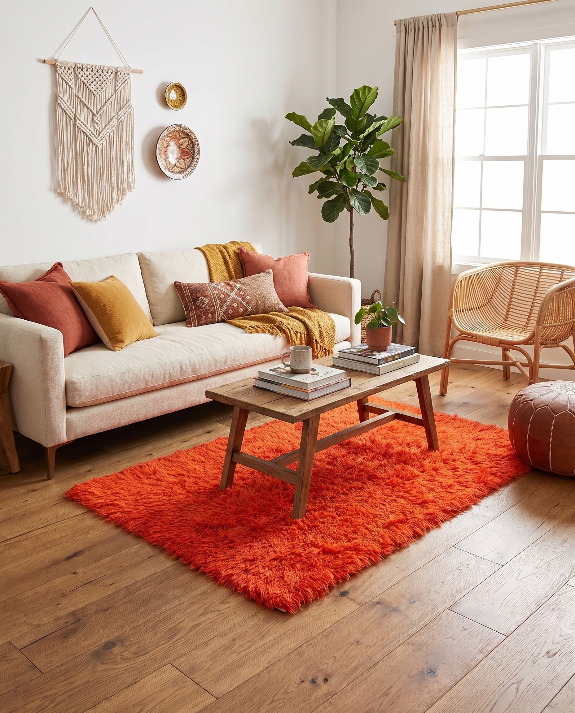 3' 2 x 5' 6 Hand Knotted Moroccan Wool Rug