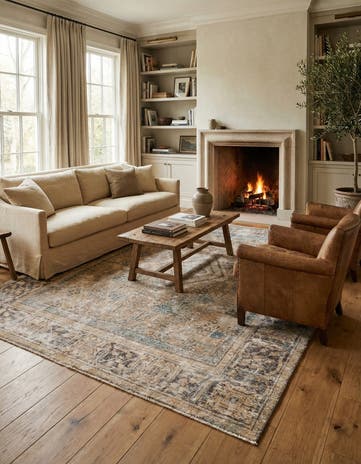 7' x 9' 10 Hand Knotted Ultra Vintage Persian Wool Rug