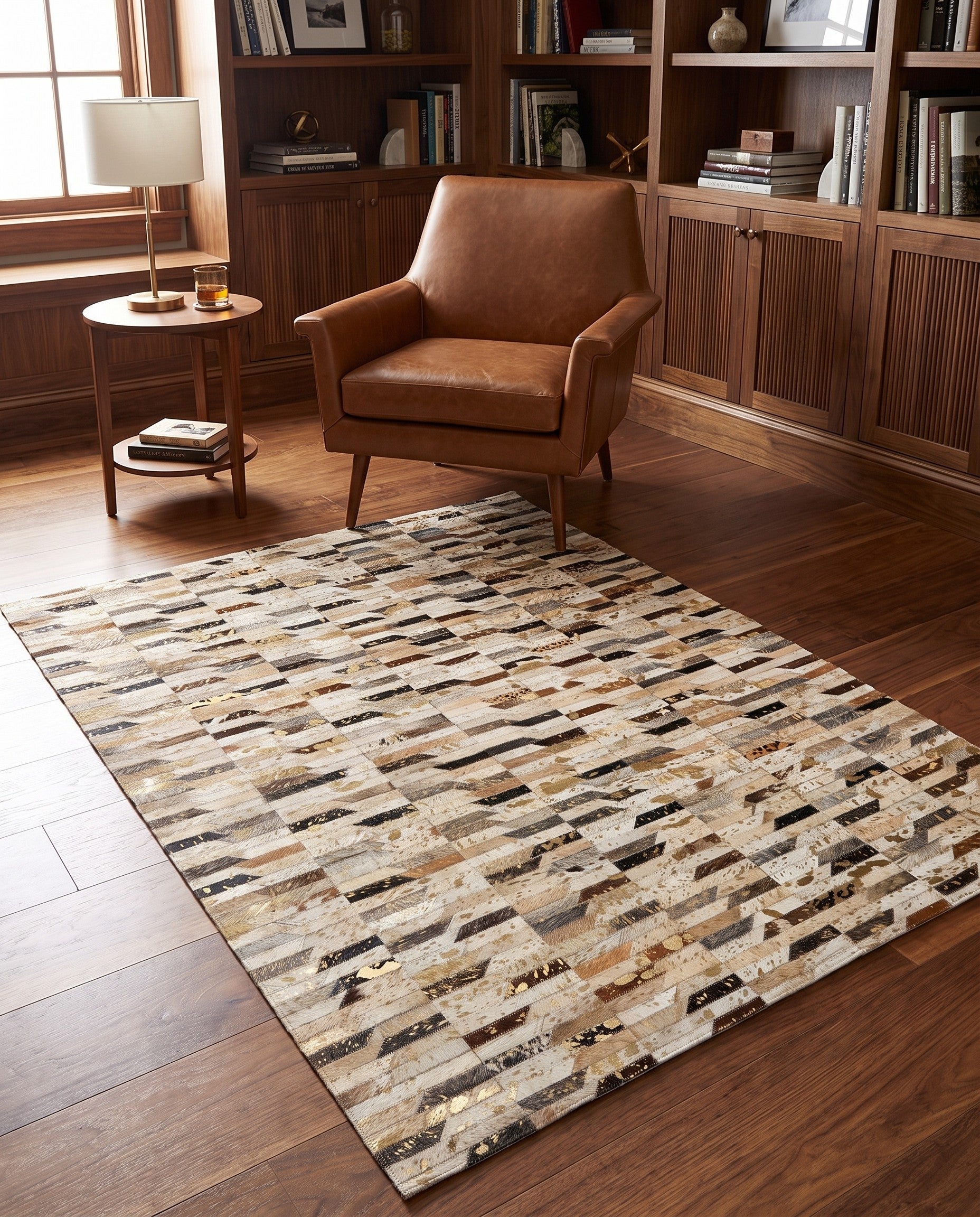 4' 2 x 5' 11 Cowhide - Patchwork Rug