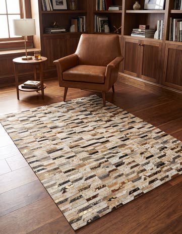 4' 2 x 5' 11 Cowhide - Patchwork Rug