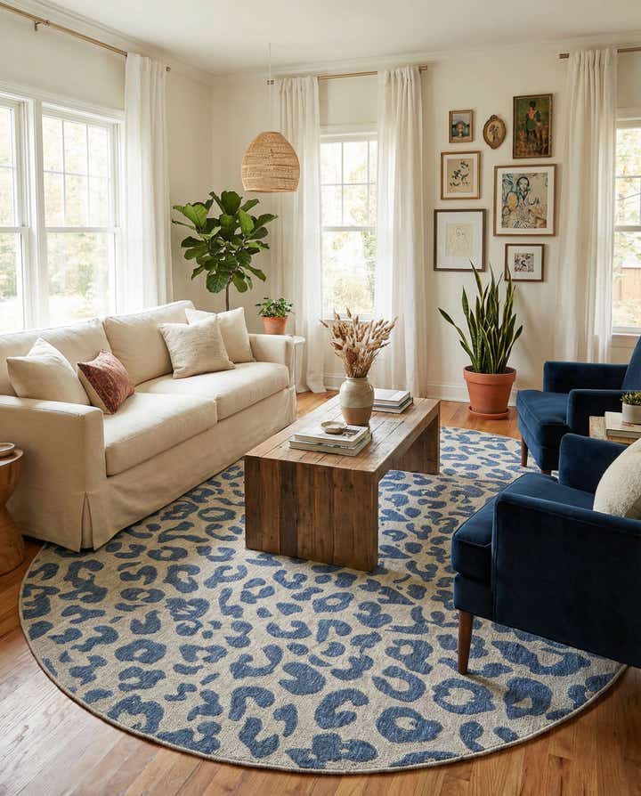 7' 10 x 10' Easy-Clean Safari Indoor / Outdoor Oval Rug