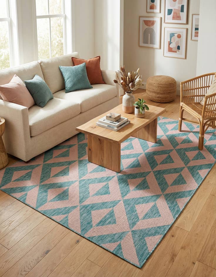 Detail image of 5' 3 x 8'  Washable Jill Zarin Napa Indoor / Outdoor Rug