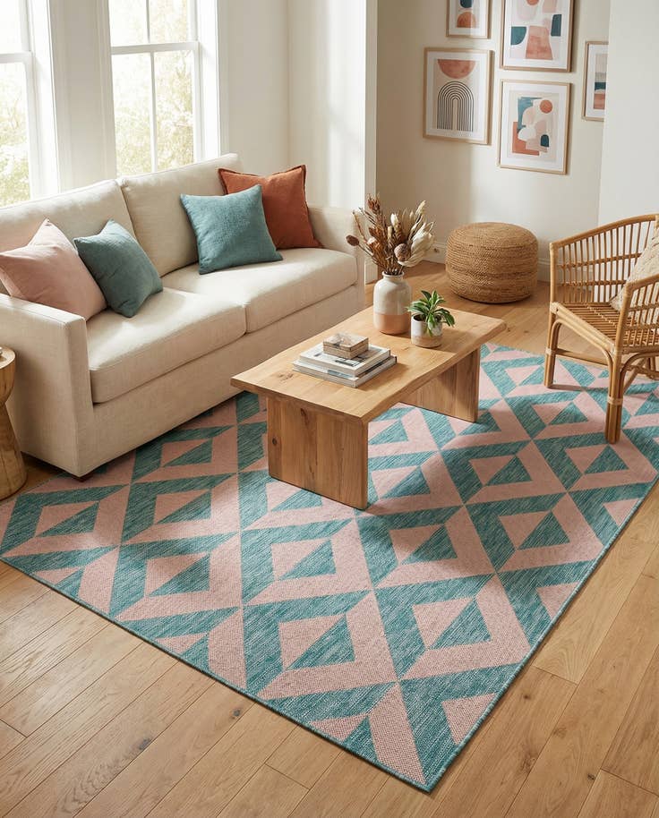 Detail image of 5' 3 x 8' Easy-Clean Jill Zarin Napa Indoor / Outdoor Rug