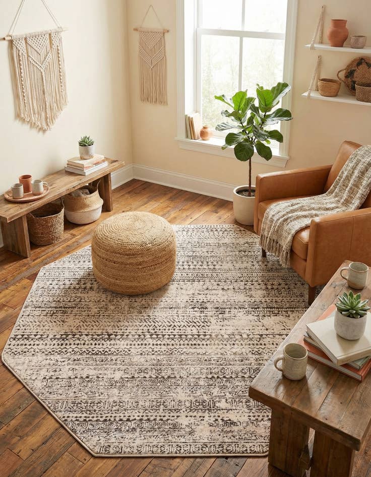 Detail image of 7' 10 x 7' 10 Hermitage Octagon Rug