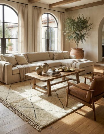 6' 10 x 10' 6 Hand Knotted Moroccan Wool Rug