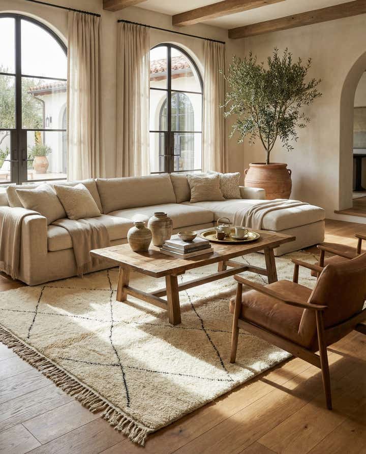 6' 10 x 10' 6 Hand Knotted Moroccan Wool Rug