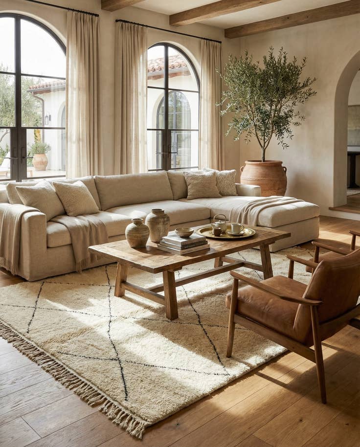 Detail image of 6' 10 x 10' 6 Hand Knotted Moroccan Wool Rug