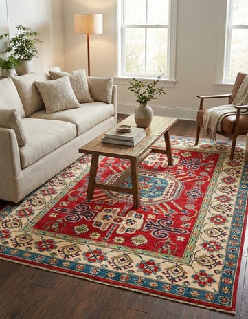 5' x 6' 9 Hand Knotted Kazak Rug