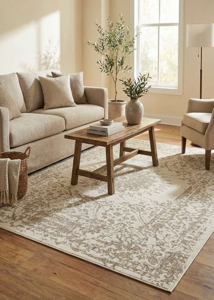 7' 10 x 10' Easy-Clean Traditional Indoor / Outdoor Rug