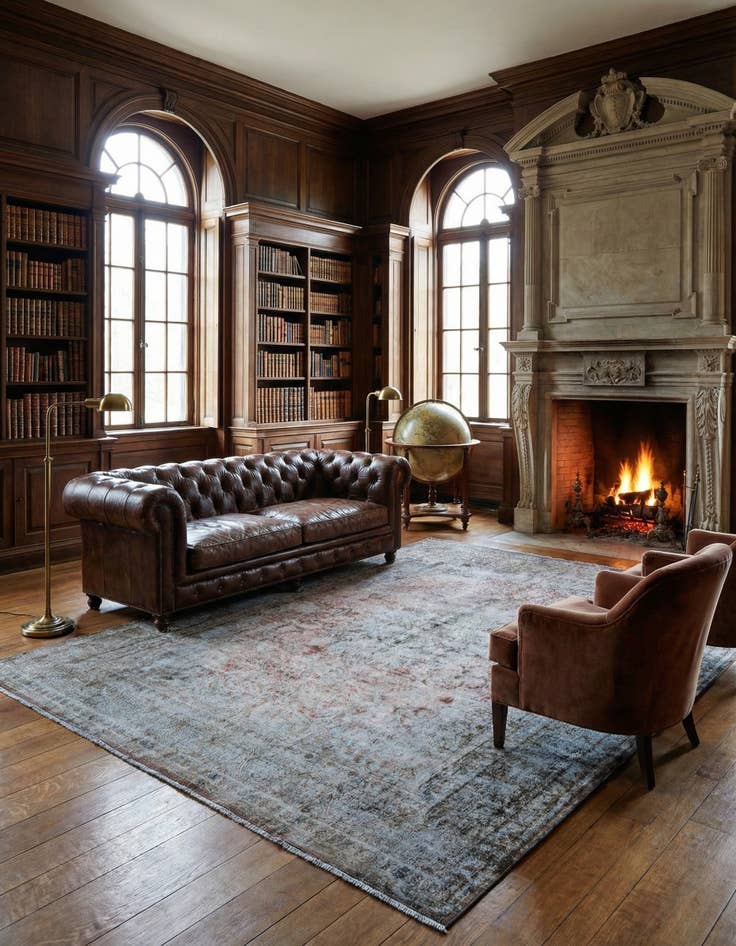 Detail image of 9' 10 x 13' Vintage Royal Wool Rug