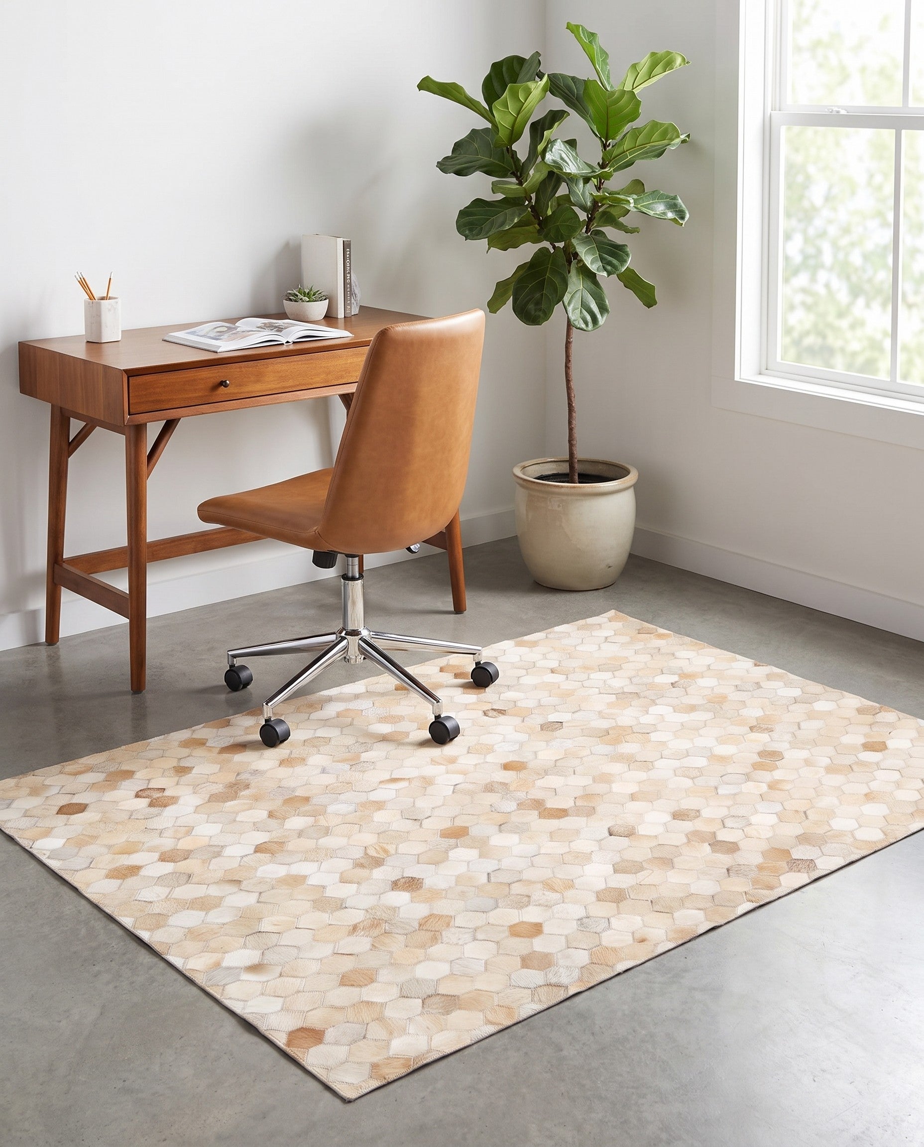4' x 5' 11 Cowhide Stocks Rug