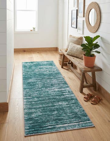 Teal Asha Runner Rug