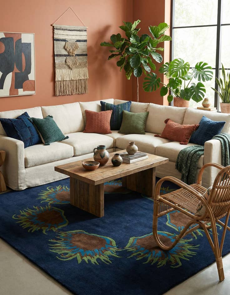 Detail image of 7' 6 x 7' 6 Luna Square Rug