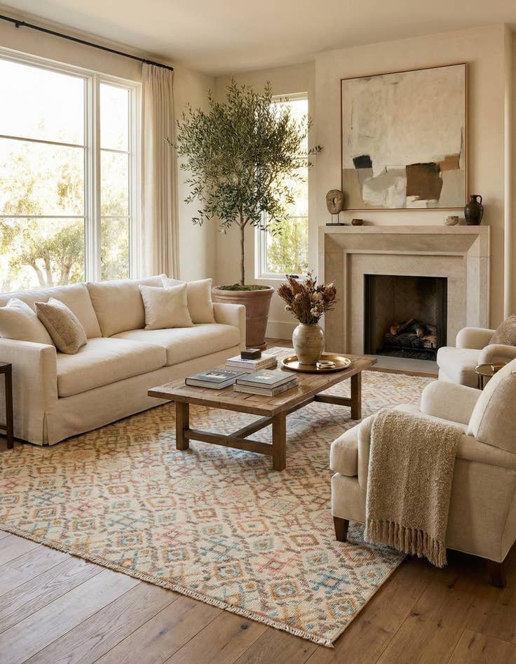 Detail image of 8' 10 x 12' 6  Hand Knotted Darya Wool Rug