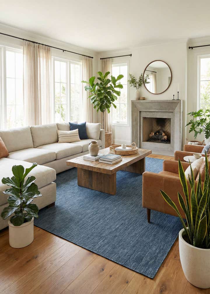 10' x 14' Easy-Clean Solid Indoor / Outdoor Rug