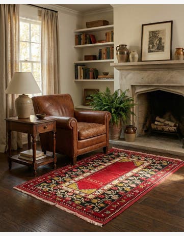 3' 1 x 4' 8 Hand Knotted Anatolian Oriental Wool Rug