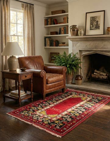 3' 1 x 4' 8 Hand Knotted Anatolian Oriental Wool Rug