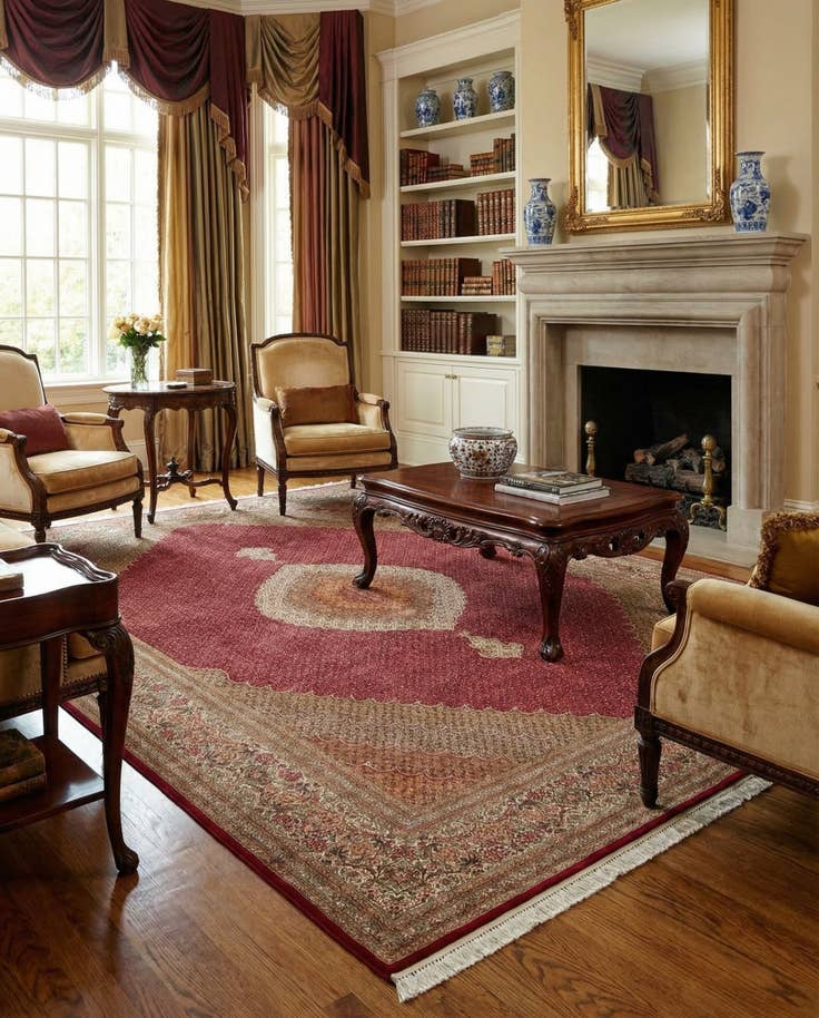 Detail image of 9' 11 x 13' Tabriz Mahi Rug