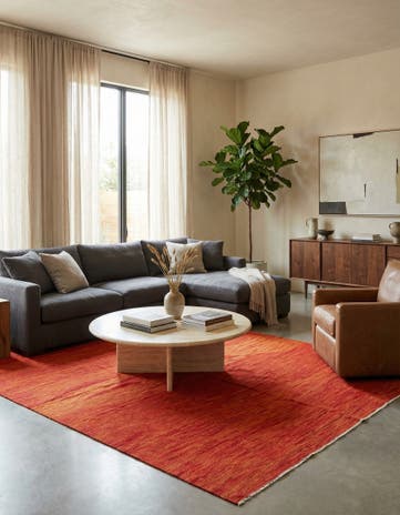 6' 7 x 10' Hand Woven Kilim Modern Wool Rug