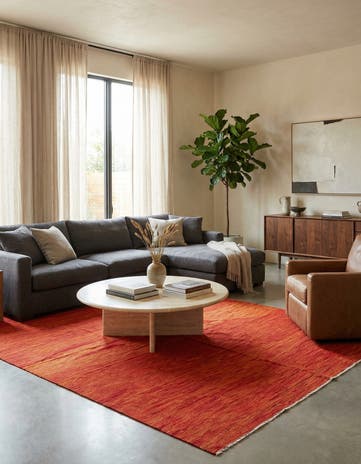 6' 7 x 10' Hand Woven Kilim Modern Wool Rug