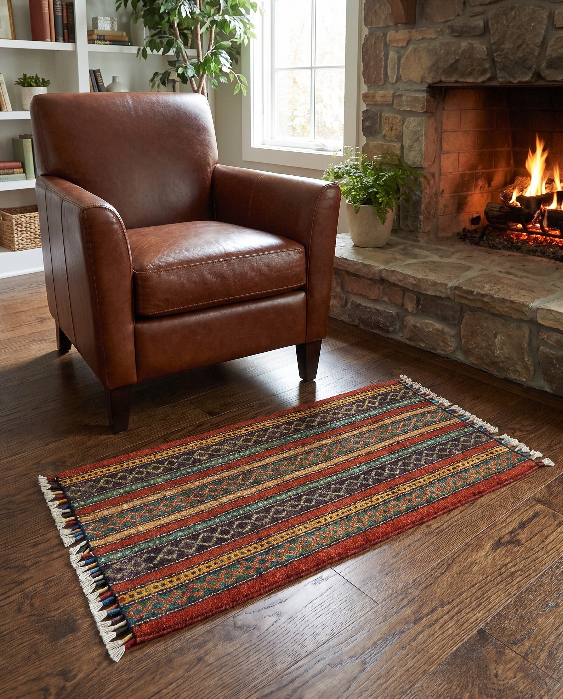 1' 7 x 3' 3 Hand Knotted Ziegler Rug